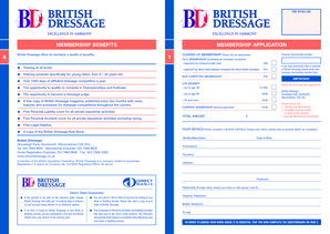 British Dressage Membership Application