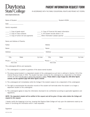 Parent Information Request Form