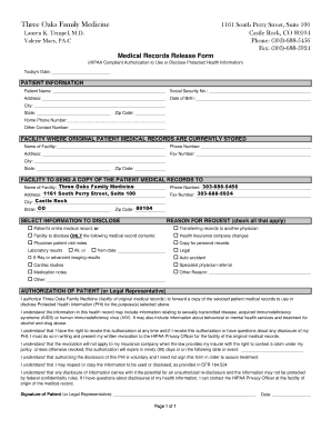 Medical Records Release Form