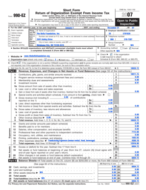 Form 990-EZ 2007