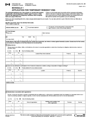 Application for Temporary Resident Visa