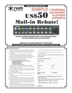 AMS50 Mail-In Rebate Certificate