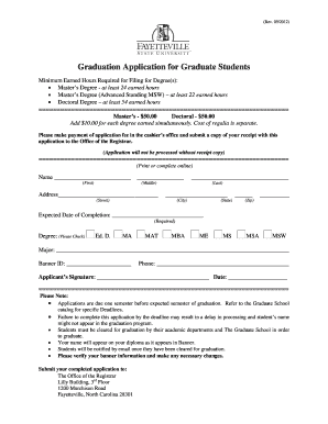 Graduation Application for Graduate Students