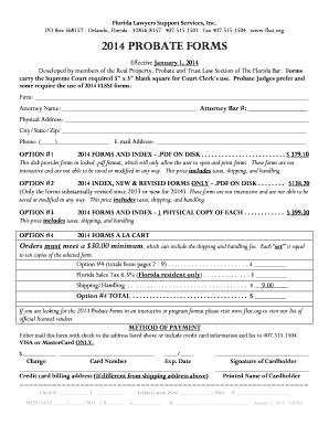 2014 Florida Probate Forms