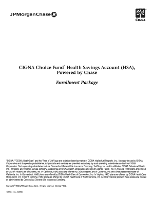 CIGNA Choice Fund HSA Enrollment Form