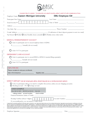 EMU Employee Benefits Enrollment Form