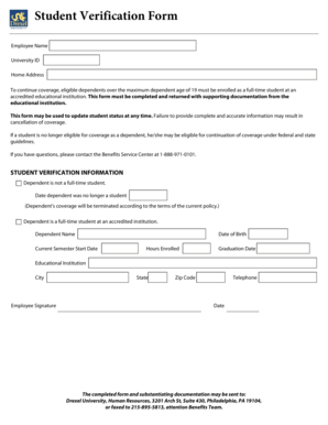 Student Verification Form