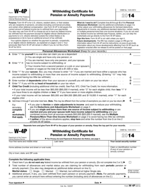 Form W-4P Withholding Certificate for Pension or Annuity Payments