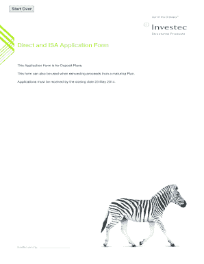 Direct and ISA Application Form