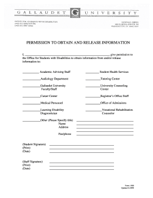 Permission to Obtain and Release Information