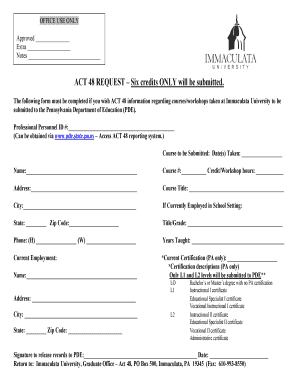 ACT 48 Request Form