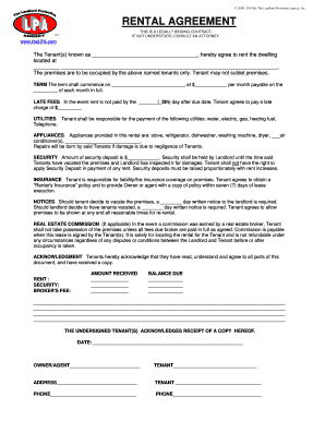 Rental Agreement Template