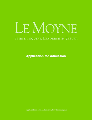 Le Moyne College Application Form