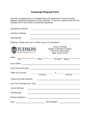 Transcript Request Form