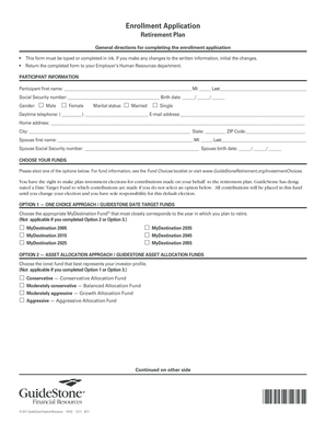 Retirement Plan Enrollment Application