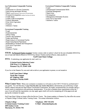 Fillable Online gulfcoast Equivalency of Training application - Gulf ...