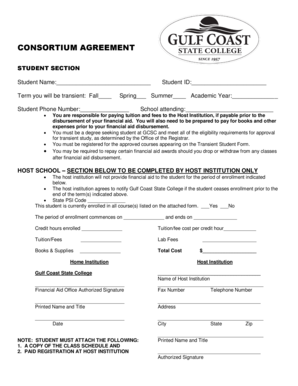 Consortium Agreement for Transient Study