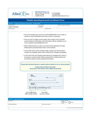 Flexible Spending Account Enrollment Form