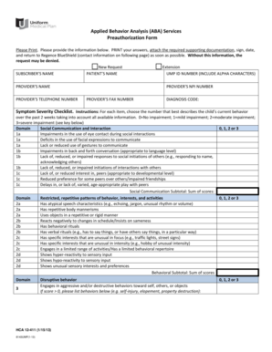 ABA Services Preauthorization Form