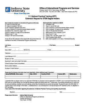 F-1 OPT Extension Request for STEM Degree Holders