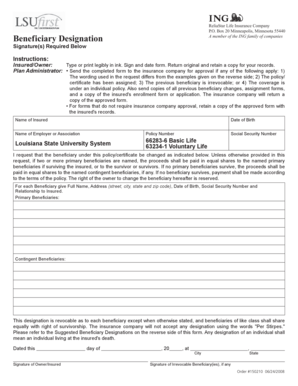 Beneficiary Designation Form