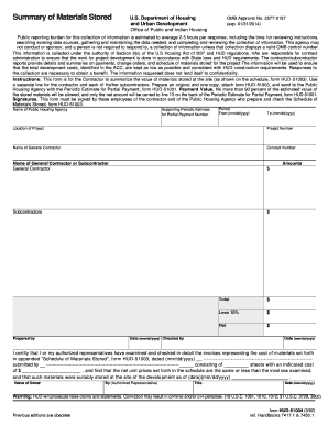 HUD 51004 Form