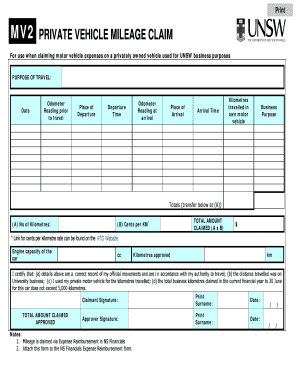 Mileage expense reports pdf - mileage claim