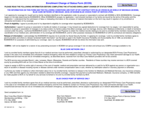 Enrollment Change of Status Form