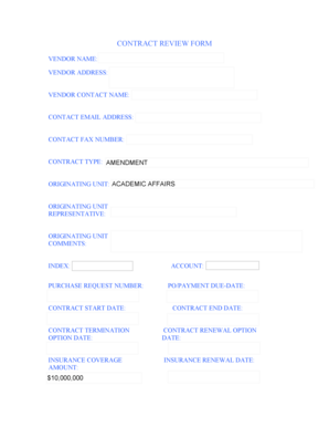 Contract Review Form