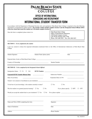 International Student Transfer Form