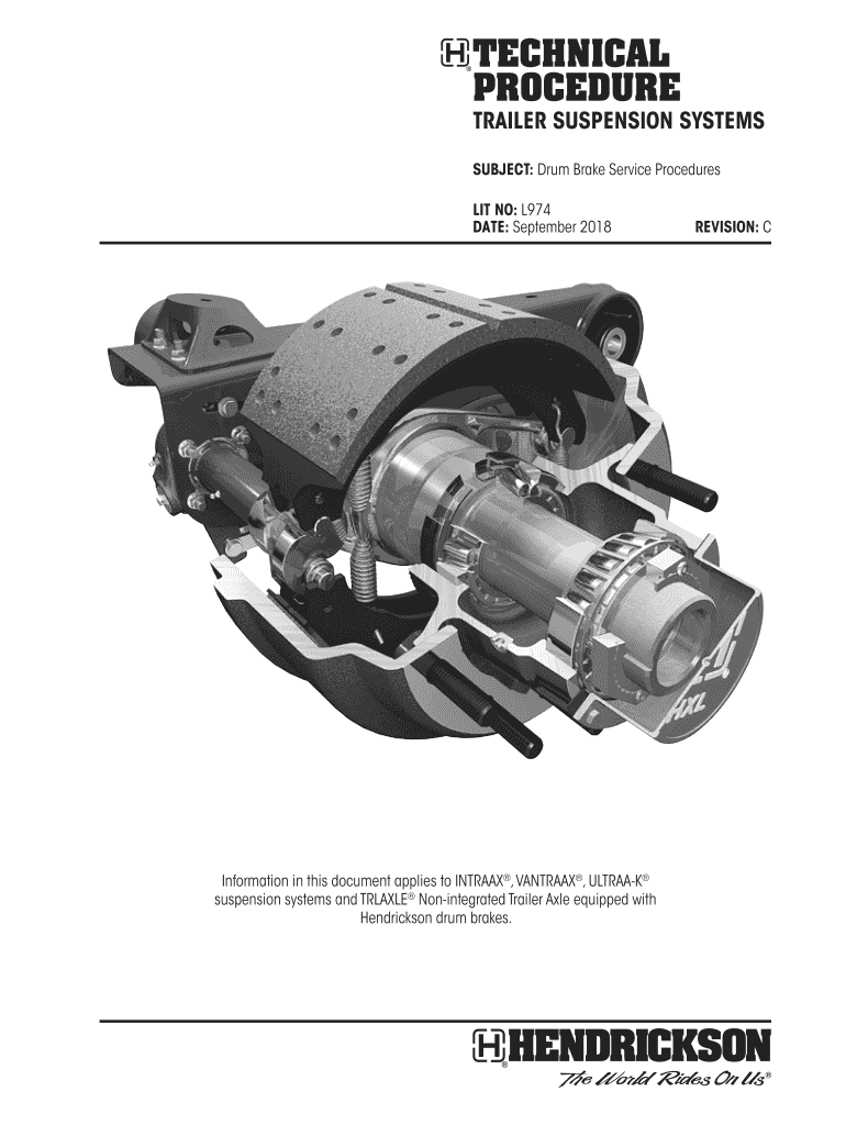Fillable Online L974 Hendrickson Trailer Suspension Systems Drum Brake Maintenance Procedures