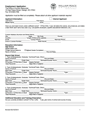 Employment Application Form