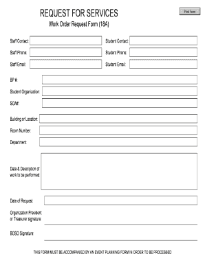 Work Order Request Form (18A) - purdue