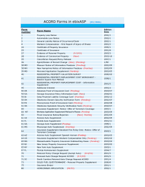 ACORD Insurance Forms