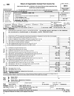 Form 990 Return of Organization Exempt From Income Tax