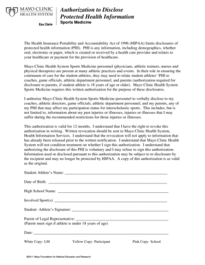 Authorization to Disclose Protected Health Information