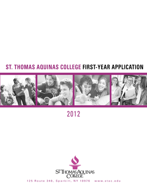 St. Thomas Aquinas College First-Year Application