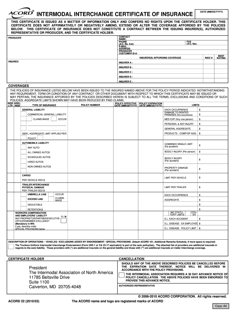 Fillable Online Uniform Intermodal Interchange and Facilities Access