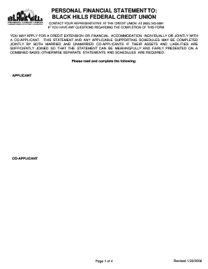 Personal Financial Statement