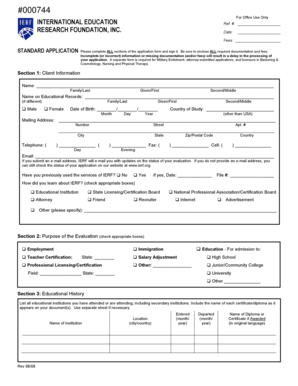 International Education Evaluation Application