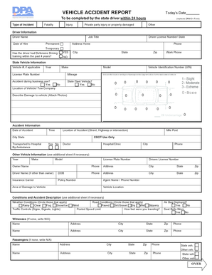 Vehicle Accident Report Form
