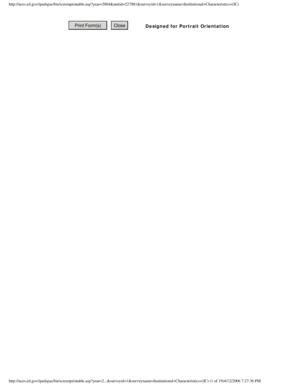 Institutional Characteristics Form