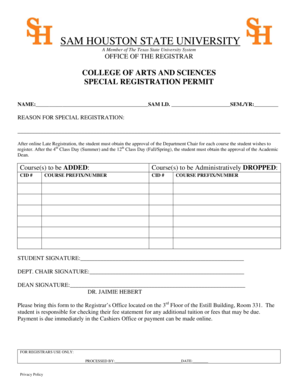 Special Registration Permit