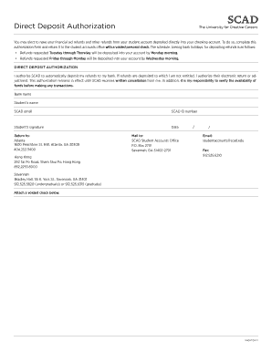 Direct Deposit Authorization Form
