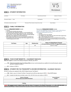 Spelman College Financial Aid Worksheet
