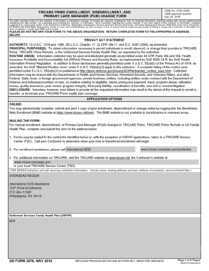 TRICARE Prime Enrollment Form