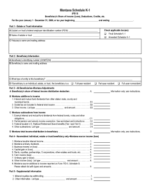 Montana Schedule K-1