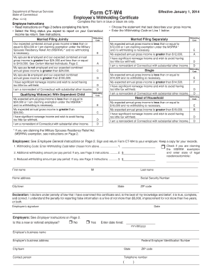 Connecticut Employee’s Withholding Certificate