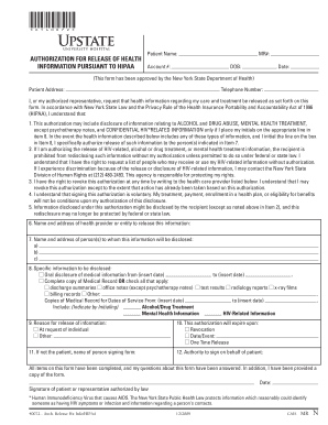 Authorization for Release of Health Information