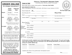 Official Transcript Request Form